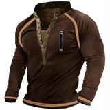 Spring Autumn Men Outdoor Tactical T-Shirts Thick Cotton V-neck Long Sleeve Tees Shirt Male Oversized Sweatshirt Male Clothes