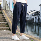 M-5XL Harem Pants Men Clothing Summer Minimalist Trousers Teens Students Pantalones Korean Fashion Thin All-match Baggy Harajuku