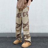 2023 Men's Work Camouflage Printing Cargo Casual Pants Elastic Waist Fashion Trend Sweatpants High Quality Trousers M-2XL