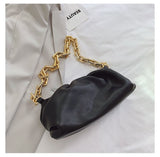 Day Clutch Thick Gold Chains Dumpling Clip Purse Women Cloud Underarm Shoulder Bag Pleated Designer Pouch Totes Handbag