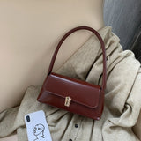 New Retro Tote Bags for Women Trendy Vintage Handbag Female Small Subaxillary Bags Casual Retro Mini PU Shoulder Bag