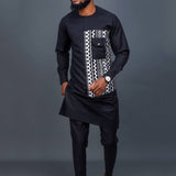 Dashiki Mens Top Pant 2 Pieces Outfit Set African Men Clothes Set 2023 African Clothing For Man Shirt With Trouser