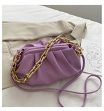 Day Clutch Thick Gold Chains Dumpling Clip Purse Women Cloud Underarm Shoulder Bag Pleated Designer Pouch Totes Handbag