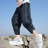 Baggy Cotton Harem Pants Men 2023 Summer Japanese Men Women Hip Hop Plus Size Wide Leg Pants Bloomers Calf-Length Pants Joggers