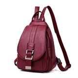 Hot Women Leather Backpacks Female Vintage Backpack For Teenage Girls School Chest Bag Travel Bagpack Ladies Sac A Dos Back Pack