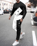 Men's Clothing Sets Fashion Must-Have Activewear 3D Printed Long Sleeve T-Shirts Men's Pullovers Casual Sweatpants Set