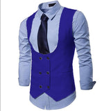 Slim Fit Suit Vest for Men with Double Breasted Single One Piece Male Waistcoat for Formal Wedding Tuxedo Fashion Coat 2023