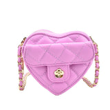 Women Heart-shaped Mini Bag Diamond Embroidery Shoulder Messenger Bag Summer New Popular All-match Chain Crossbody Bag