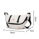 Personalised Trend Men's Crossbody IPad Zip Waterproof Fashion Multilayer Chest Bag Daily Commute Cycling Premium Sling Bags