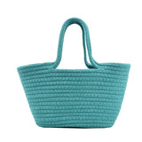 New 2023 Casual Solid Color Woven Bag Women Small Tote Straw Bag Beach Vacation Travel Shopping Shopper Handbag Female Open Bag