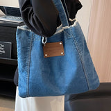 Denim Women's Shoulder Bag High Quality Large Capacity Simple All Match Female Shopper Bag The New Listing Chic Designer Handbag