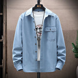 Spring Men's Simple Cotton Denim Shirt Business Casual Loose Thin Jean Shirts Jacket Male Classic Brand Fashion Clothing