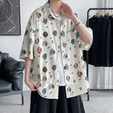 2023 Summer New Men's Flower Shirts Short Sleeve Casual Blouses Harajuku Hawaii Female Large Size Clothing