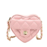 Women Heart-shaped Mini Bag Diamond Embroidery Shoulder Messenger Bag Summer New Popular All-match Chain Crossbody Bag