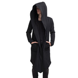 2023 Autumn Winters In Europe And The New men's Coat Long Cardigan Cape Coat Hooded Cotton Blended Long Sweater Men Coats