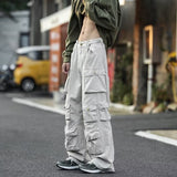 Multi-pockets Cargo Pants Streetwear Hip-hop Mopping Trousers Harajuku Tooling Pant Men's Vintage Loose Casual Jogging Pants