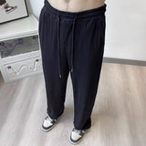 Wide Leg Pants Men Clothing Baggy Thin Teens Simply Striped Hip Hop Chic Streetwear Fashion Summer Trousers Pantalones Jogger