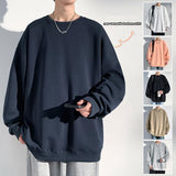 Autumn Spring Men Basic Sweatshirts Oversized Solid Color Luxury Brand Unisex Pullovers Fashion Male Loose Hoodies