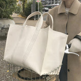 Extra Large Designer Bag for Women 2023 Canvas Tote Bags Travel Handle Handbags Shopper Casual White Beach Washable Shoulder Bag