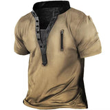 Men's Outdoor Tactical Hiking T-Shirts Military Army V-neck Shorts Sleeve Hunting Climbing Shirt Male Oversized Sport Clothes