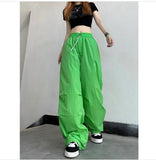 2023 Summer Men's Streetwear Hip Hop Casual Pants Quick Drying Elastic Waist Solid Color Sweatpants Fashion Trend Trousers