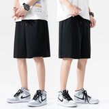 Summer Basic Shorts for Mens Fashion Trends Simple Sweatpants Teenage Classic Solid Drawstring Short Pants Plus Size Streetwear