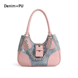 Luxury Designer Handbags 2023 Women PU Leather and Canvas Splicing Shoulder Bags Free Shipping Chain Purses Crossbody Totes Bags