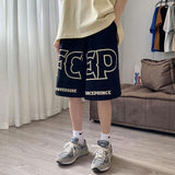 Male Summer Men's Y2K Printed Beach Shorts Basketball High Street Straight Trousers Pants Men Streetwear Ropa Hombre Sweatpants