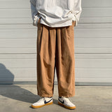 New Spring Men Lantern Cargo Pants Casual Trousers Sweatpants Couple Wide Leg Joggers Straight Solid Color Baggy Oversize Pants