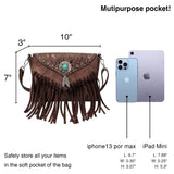 Original Design Shoulder Bag For Women PU Leather Luxury Clutch Designer Handbags Western Purse Fringe Messenger Bag