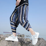 Baggy Cotton Harem Pants Men 2023 Summer Japanese Men Women Hip Hop Plus Size Wide Leg Pants Bloomers Calf-Length Pants Joggers