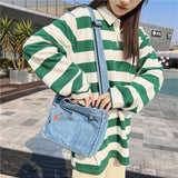 2023 NEW High Quality Denim Cloth Women Little Shoulder Bag Girl Small Casual Handbag Totes Lady Designer Travel Shopping Purse