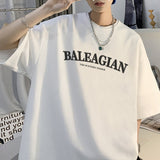 2023 Summer New Letter T-shirts Man Loose Short-sleeved Korean Clothing Unisex Fashion Brand Male Cotton Top Tees