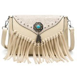 Original Design Shoulder Bag For Women PU Leather Luxury Clutch Designer Handbags Western Purse Fringe Messenger Bag