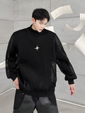 Darkwear Hollowed Out Mesh Design Long Sleeve Men Sweatshirt 2023 New Autumn Korean Fashion Long Sleeve Male Tops 9A4936