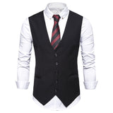 Slim Fit Mens Suit Vest Casual Suit Vest Man Black Formal Businss Vest Arrival Vests Male Waistcoat Gilet Homme Vest Male