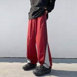 American Style Men's Jogger Striped Summer Clothing Techwear Wide Cargo Pants Trousers y2k Streetwear Sweatpants Korean Fashion