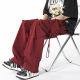 2023 Men's American Streetwear Cargo Casual Pants Fashion Trend Solid Color Sweatpants Pocket Decoration Trousers  S-3XL