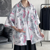 2023 Summer New Men's Flower Shirts Short Sleeve Casual Blouses Harajuku Hawaii Female Large Size Clothing