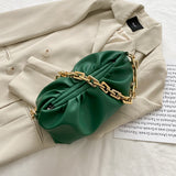 Day Clutch Thick Gold Chains Dumpling Clip Purse Women Cloud Underarm Shoulder Bag Pleated Designer Pouch Totes Handbag