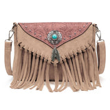 Original Design Shoulder Bag For Women PU Leather Luxury Clutch Designer Handbags Western Purse Fringe Messenger Bag