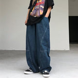 2023 New Streetwear Patchwork  Jeans Cargo Pants Loose Plus Size Wide Leg Pants Harajuku Casual Denim Pants Men Clothing Y2K