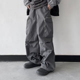 Black Baggy Cargo Pants Fashion Harajuku Straight Trousers Men's Y2K Vintage Baggy Casual Pocket Streetwear Hip Hop Korean Style