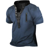 Men's Outdoor Tactical Hiking T-Shirts Military Army V-neck Shorts Sleeve Hunting Climbing Shirt Male Oversized Sport Clothes