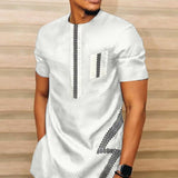 New Summer Fashion Style Men African Shirt Short Sleeve Dashiki African Clothing For Men