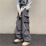 American Cargo Pants Men Y2k Streetwear Baggy Overalls High Street Wide Leg Pants Hip Hop Designer Casual Loose Straight Trouser