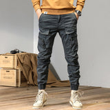 Joggers Cargo Pants Men Casual Y2k Multi-Pocket Male Trousers Sweatpants Streetwear Techwear Tactical Track Gray Pants Men