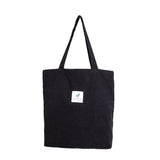 Corduroy Shopping Bag for Women 2023 Female Girls Casual Handbags Soft Reusable Fabric Affordable Shopper Shoulder Totes Bags