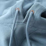 Solid Soft Sweater Haze Blue Heavyweight Thick and Solid Hooded Sweater Casual Sports Top Hoodies