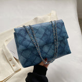 2023 New Designer Women Shoulder Bag Patchwork Pu Leather Crossbody Bags Chain Strap Fashion Handbags